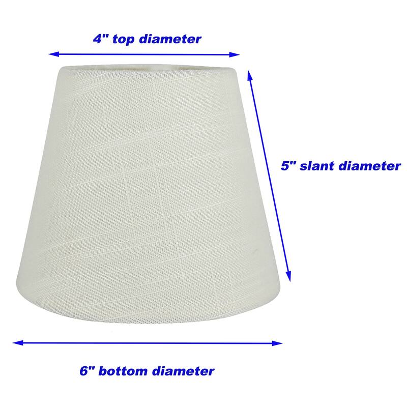 Meriville Linen Clip On Chandelier Lamp Shades, 4-inch by 6-inch by 5-inch