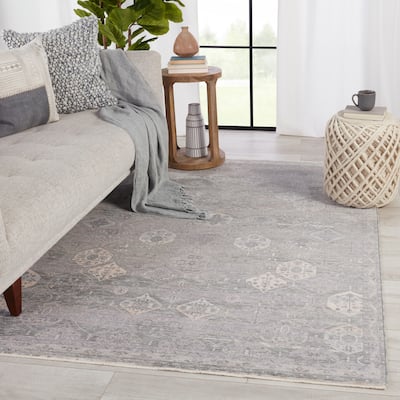 Merrick Trellis Gray/ Beige Area Rug