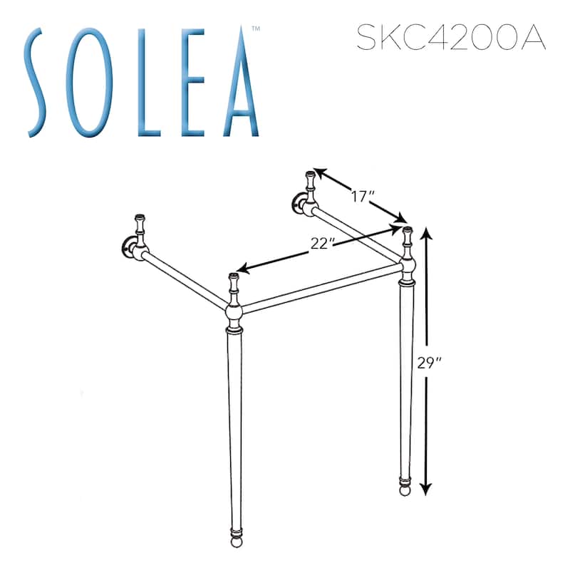 Safavieh Solea Hamilton Wall Mounted Console Sink Stand