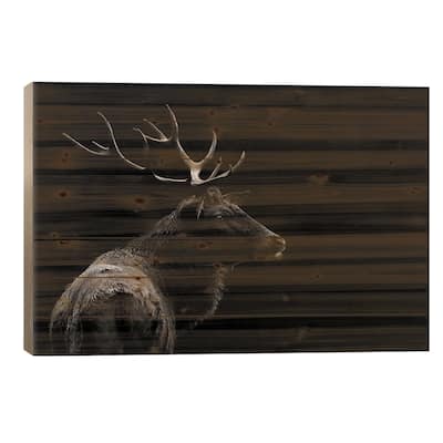 The Deer Soul Print On Wood by Massimo Mei - Multi-Color