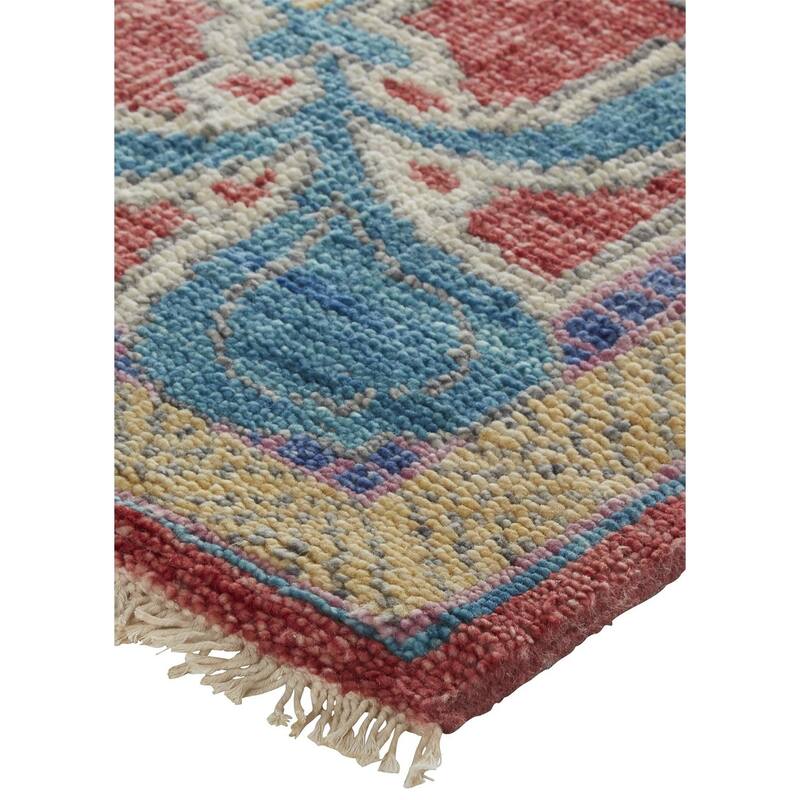 Bennet Luxe Wool Arts and Crafts Rug, Swedish Blue, Accent Rug