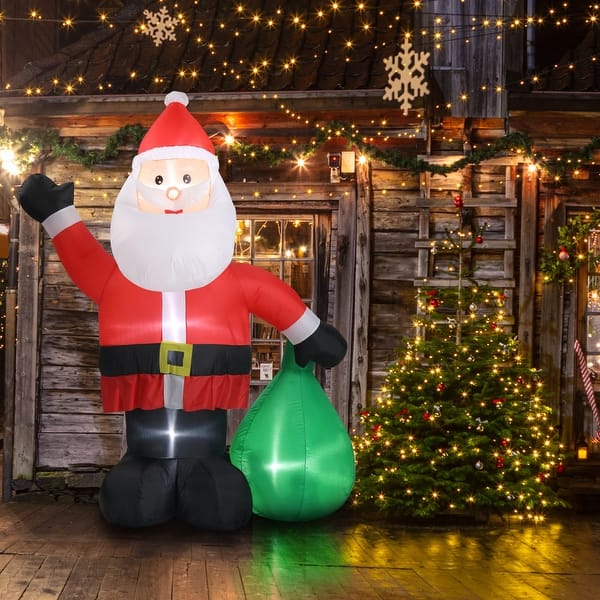 Coolmade 8 FT Christmas Inflatable Santa Claus Outdoor Decoration For
