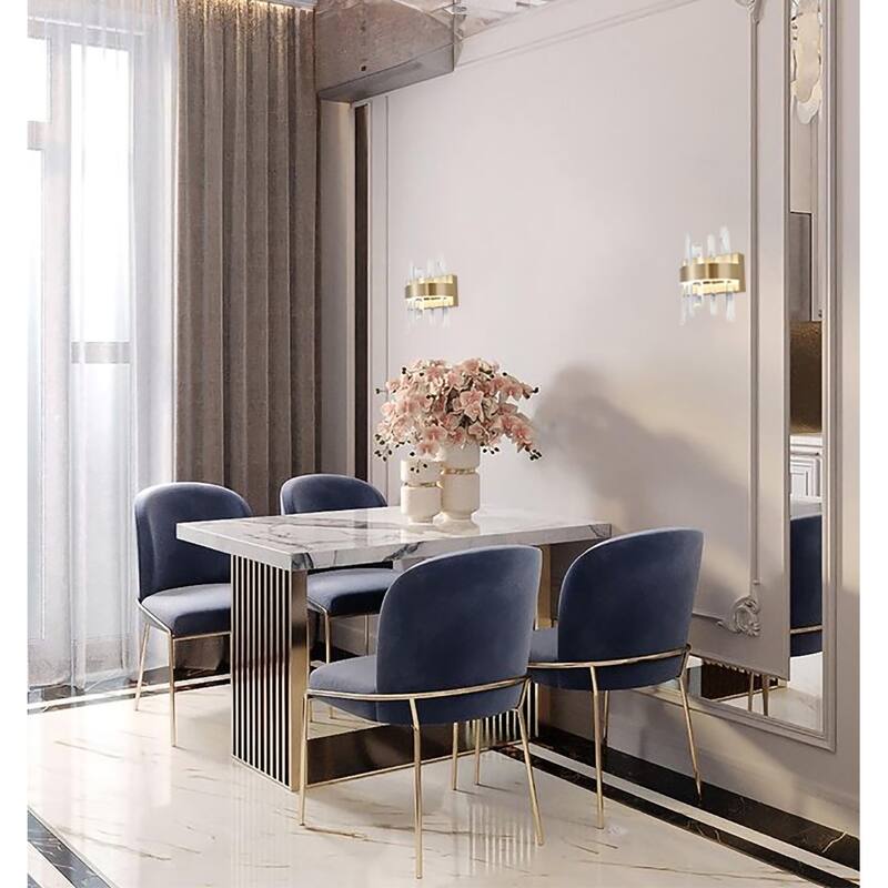 1-Light Gold Stainless Steel LED Wall Sconce With Clear Crystal Accents