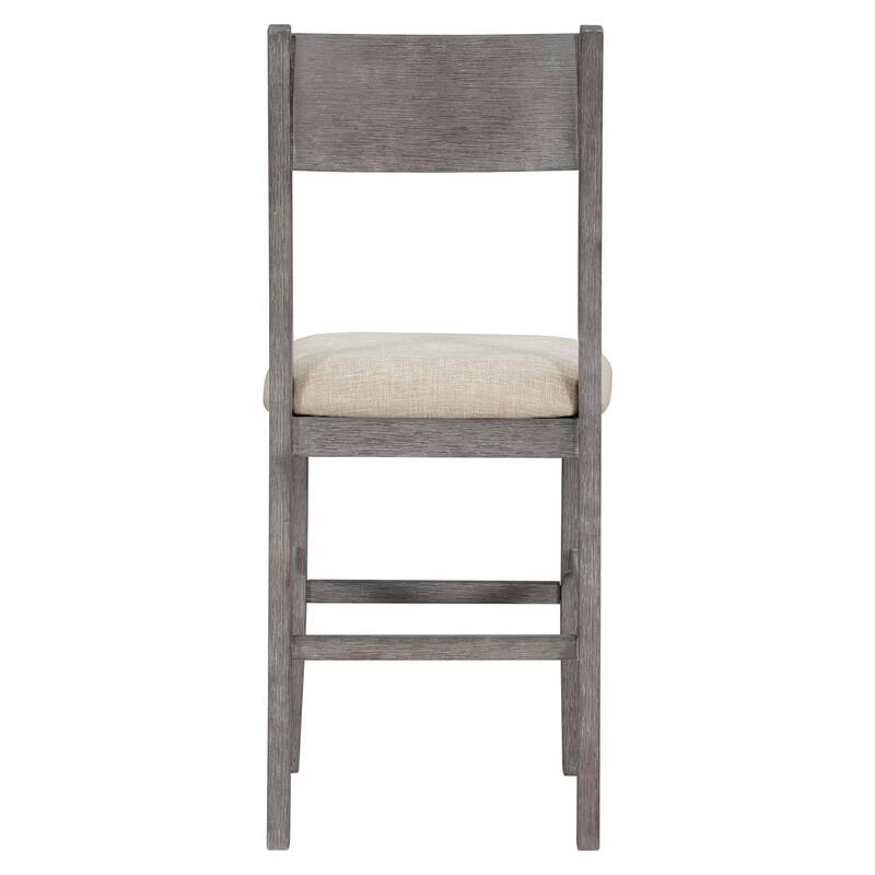 Gray Farmhouse 5-Piece Counter Height Dining Table Set with 4 Chairs