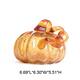 Glitzhome Amber Crackle Handblown Decorative Glass Pumpkins - D