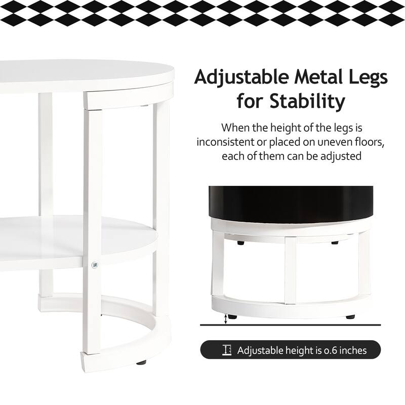 67.7"-76.4" Modern TV Stand with Adjustable Length & Height, 3 Storage Drawers, Metal Legs for Living Room