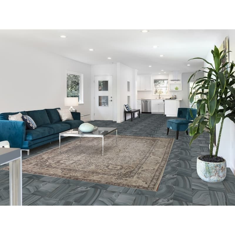 Distressed Tabriz Persian Antique Rug Handmade Oriental Wool Carpet - 6'7" x 9'2"