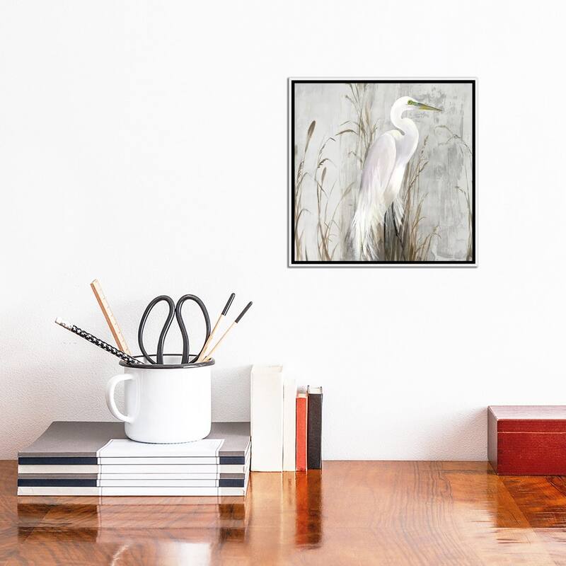 iCanvas "Heron in the Reeds" by Aimee Wilson Framed Canvas Print