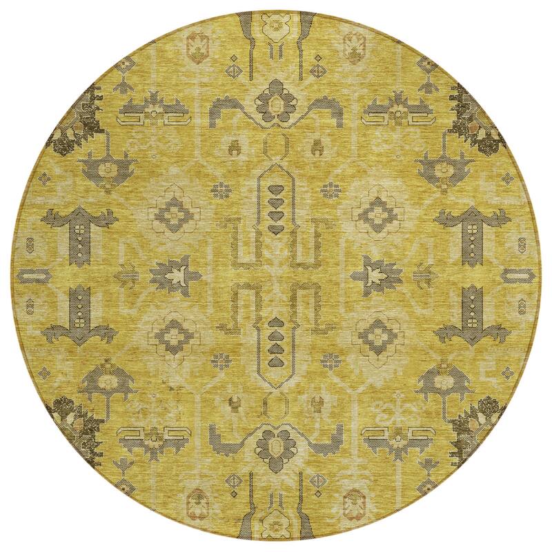 HomeRoots Oriental Traditional Rectangle Outdoor Rug
