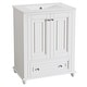 preview thumbnail 13 of 33, 24 Inch Solid Rubberwood Bathroom Vanity with Integrated Ceramic Sink & Soft-Close Hinges - 24"
