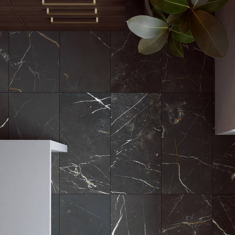 Merola Tile Reve Noir 11-3/4" x 23-1/2" Porcelain Floor and Wall Tile