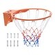 preview thumbnail 1 of 9, Orange Heavy Duty Q235 Wall Door Mounted Basketball Hoop with Nylon Net Perfect to Indoor or Outdoor Use