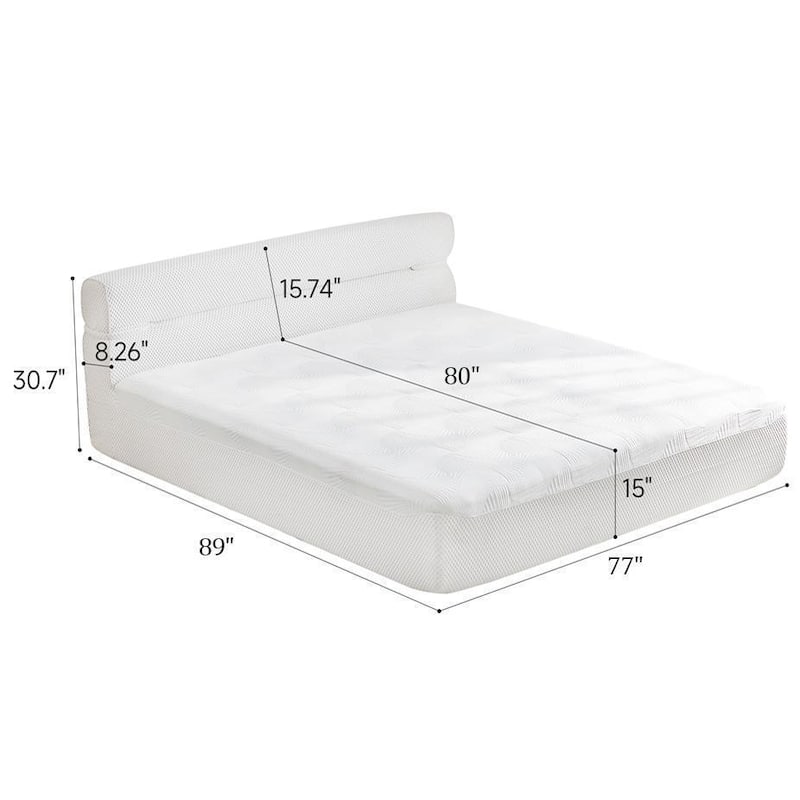 Compressed Integrated Bed A-KING,Frame & Mattress,Cooling & Breathable Mattress