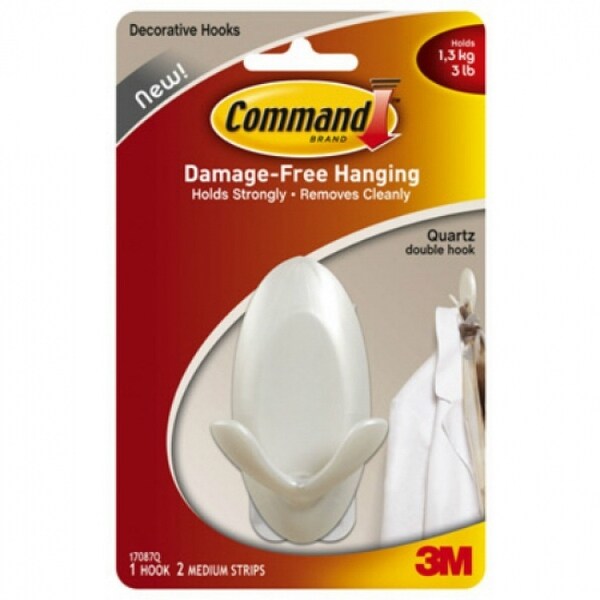 Shop Command 17087q Decorative Double Hook Medium Quartz Free