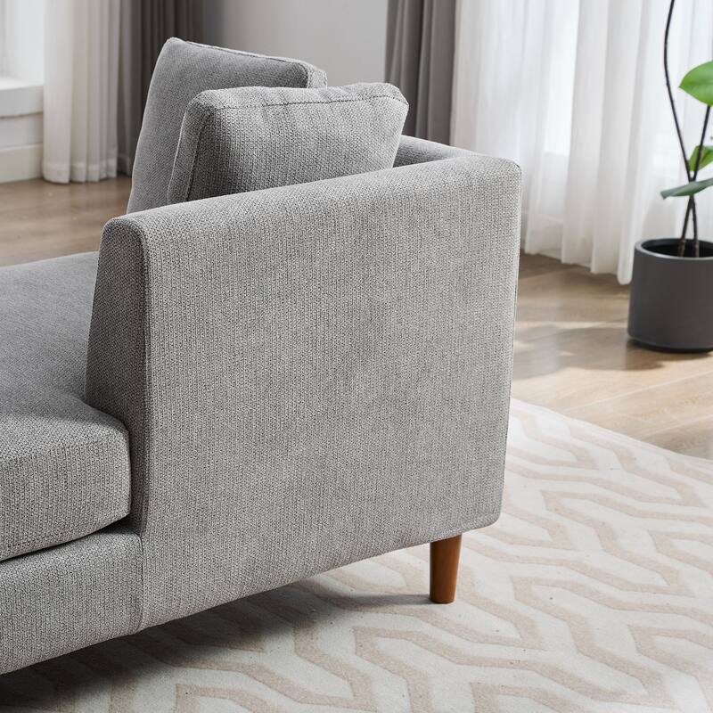 Wide Modern Double-Sided Upholstered Chaise Lounge