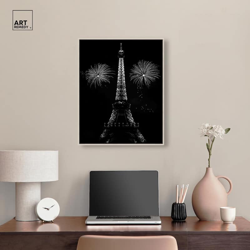Fireworks Over Paris Canvas by Art Remedy