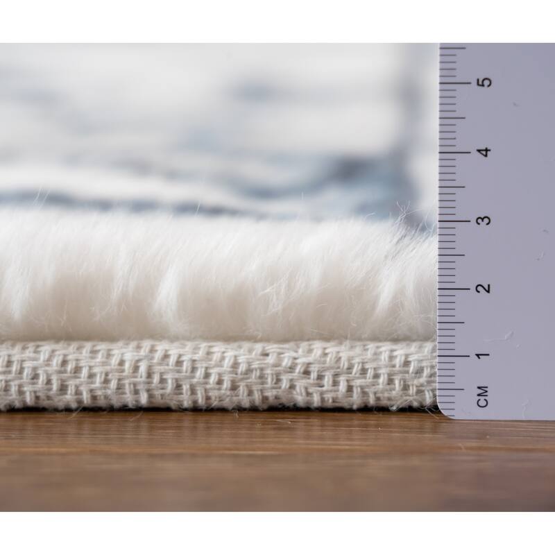 Luxury Collection Blue/Grey 5x7 Area Rug