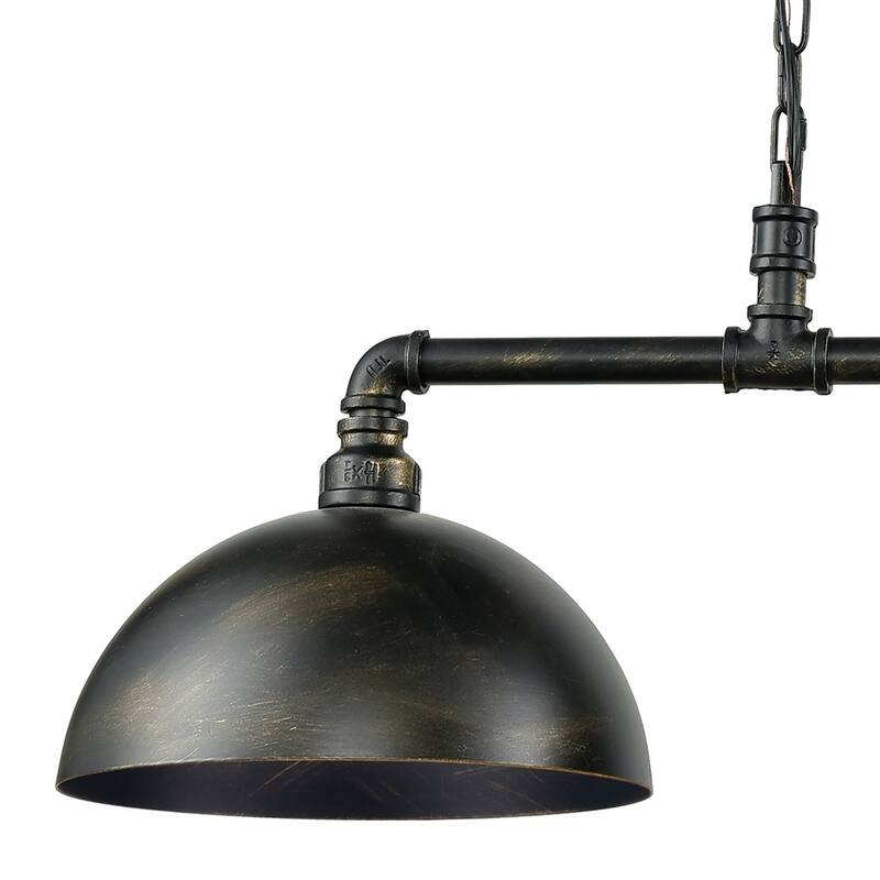 Mulvaney 49-inch Wide 3-Light Linear Chandelier in Black