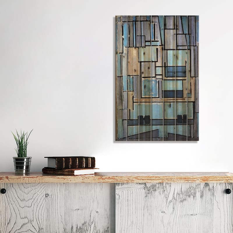 Composition No. 9, 1914 Print On Wood by Piet Mondrian - Multi-Color