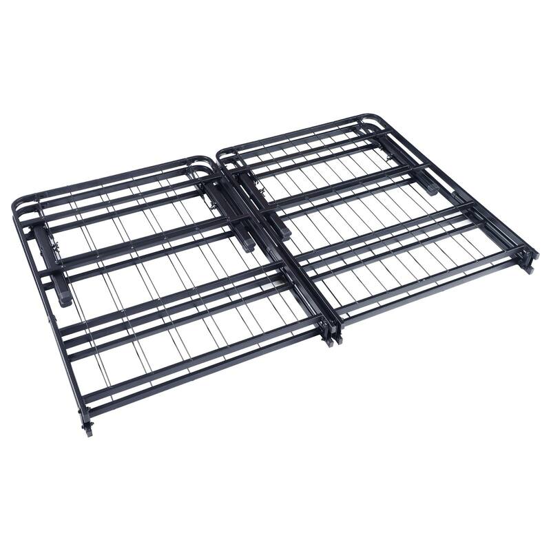 Sturdy Black Queen Size Mattress Support Platform with Enhanced Stability and Storage