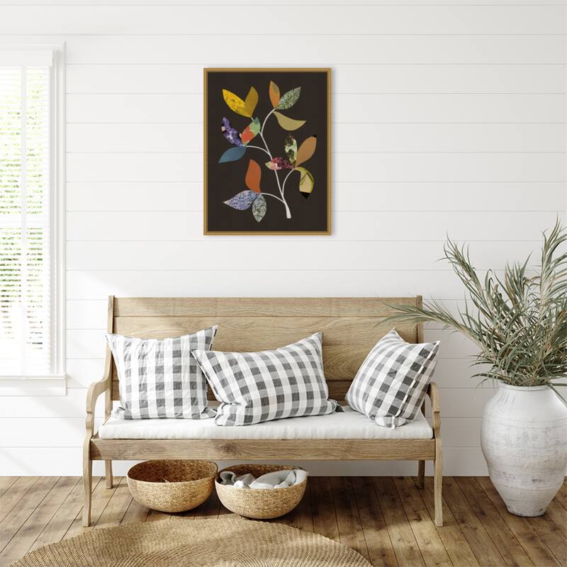 Blooming Branches by Alisa Galitsyna Framed Canvas Wall Art Print - Sylvie Gold