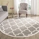 preview thumbnail 48 of 127, SAFAVIEH Amherst Erma Modern Rug 5' Round - Dark Grey/Beige - Round