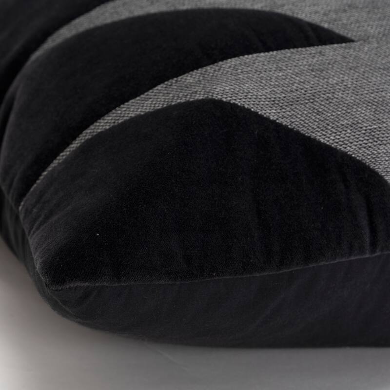 Rizzy Home Cotton Velvet Contemporary Shape Throw Pillow