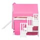 preview thumbnail 10 of 34, Full Loft Bed with Castle Tent & Tower and Solid Wood Frame, 400lb Capacity, Playhouse Design