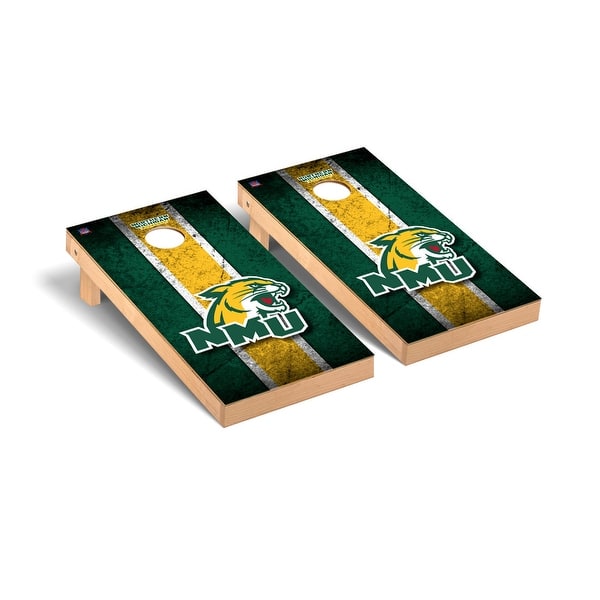 slide 2 of 5, Northern Michigan Wildcats Vintage Cornhole Board Set