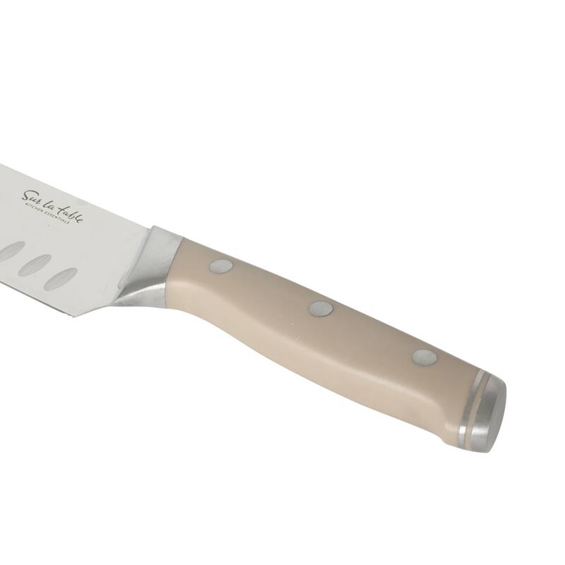 Sur La Table Kitchen Essentials 14 Piece Cutlery Set, German Steel Forged Knives, Beech Wood Block