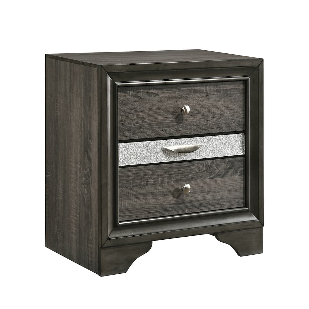 Sleek Modern 3-Drawer Nightstand with Jewelry Storage