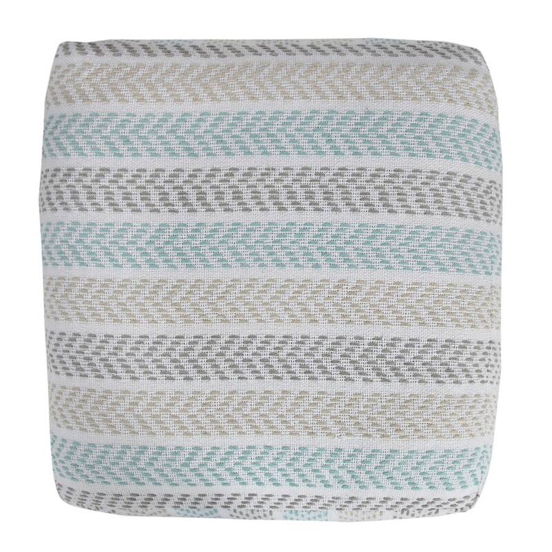 Sevita Everyday Chevron Stripe Pouf Ottoman