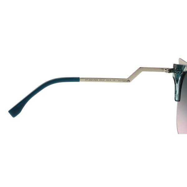 Shop Fendi 0041 N S 0br0 Jp Transparent Blue Cat Eye Sunglasses