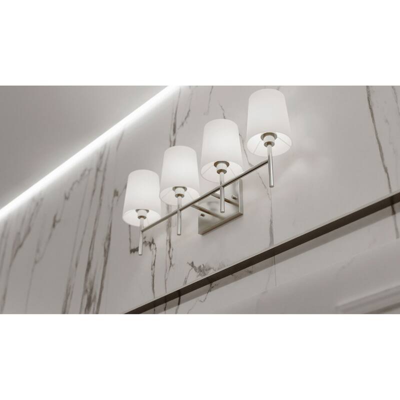 AFX Rose LED Vanity - Satin Nickel - 4-Light