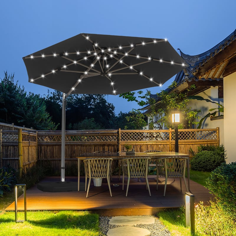 Round Cantilever Umbrella with Center Pole(Base Not Included)