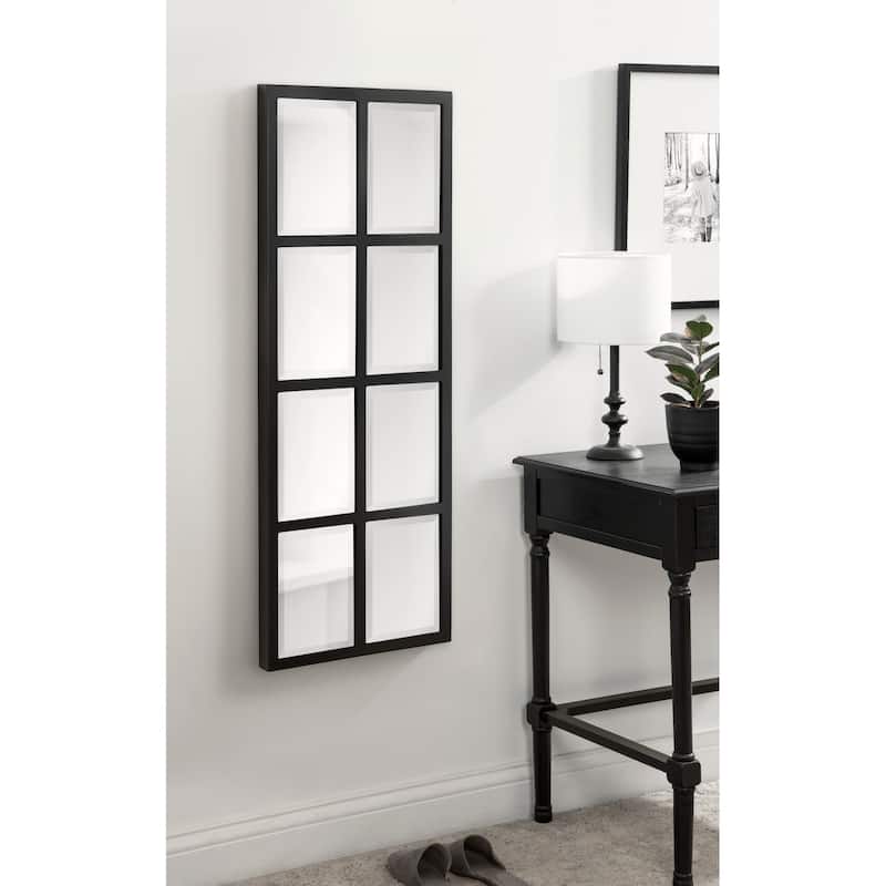 Kate and Laurel Stryker Windowpane Wall Mirror-Wood