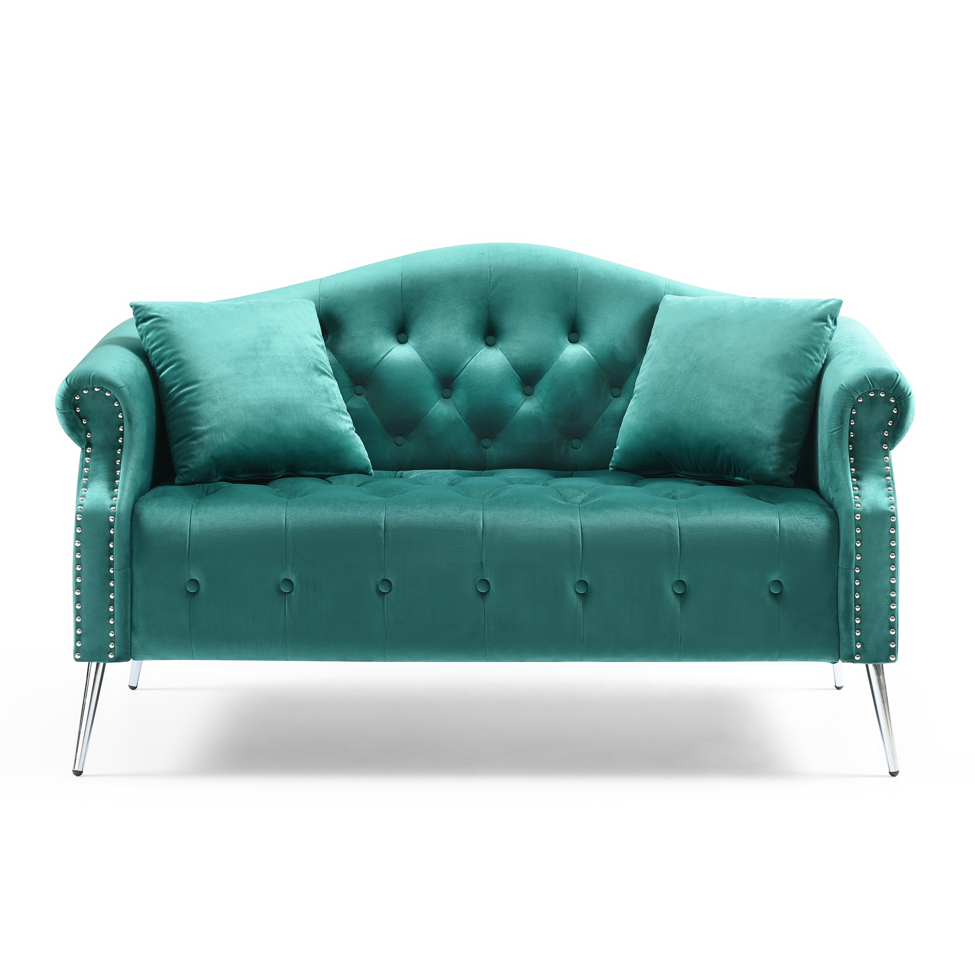 Teal velvet 2 seater sofa deals
