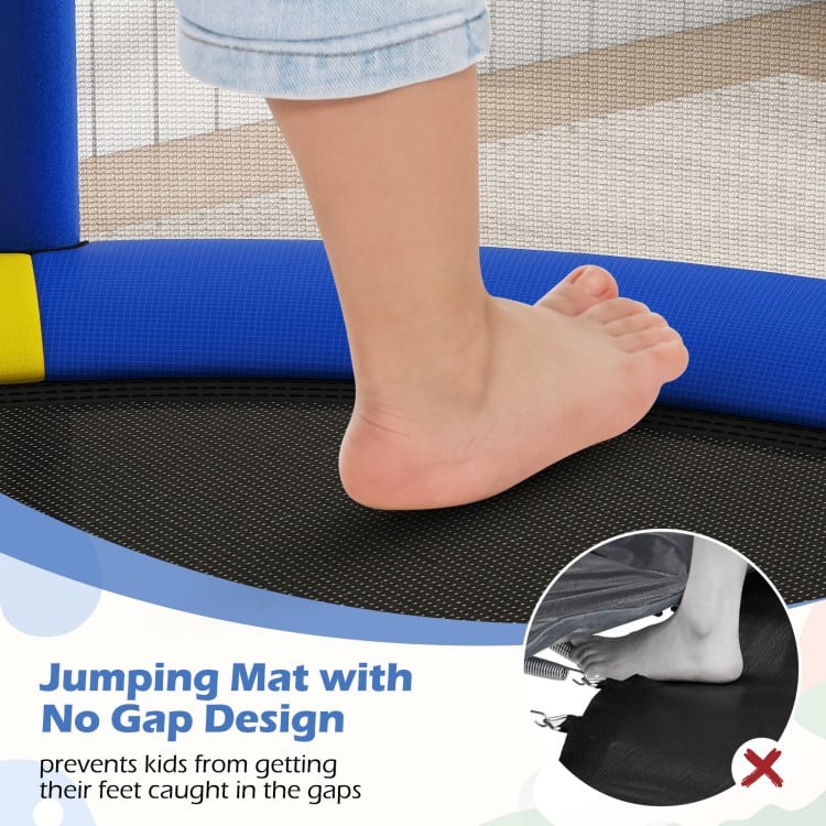 55" Kids Trampoline Gift for for 3-6 Years Old Boys and Girls-Green