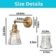 preview thumbnail 4 of 3, 1 Light light bulb gold light fixture glass shade & metal base wall light