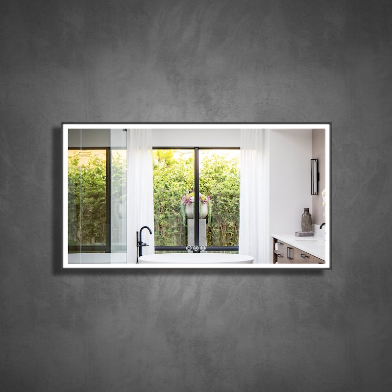 Wall Mounted Bathroom Heavy Duty Framed LED Mirror With bright light And And Memory Function