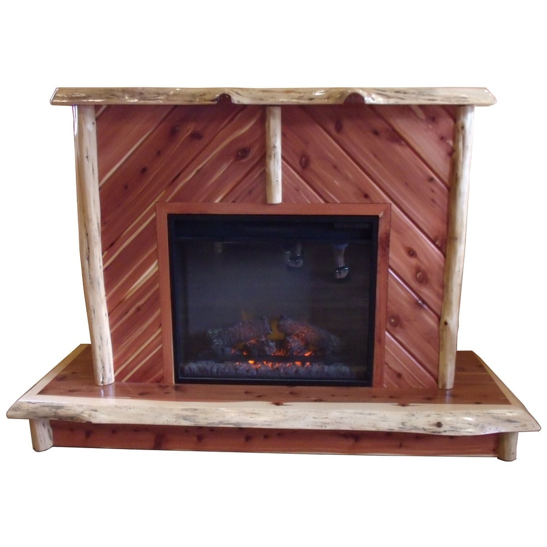Red Cedar Log - Electric Fireplace - Bed Bath u0026 Beyond - 34792320