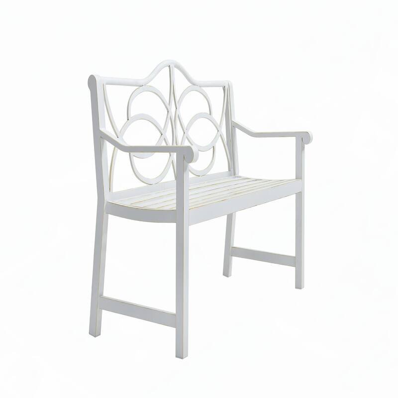 Outdoor Garden Patio Bench,White