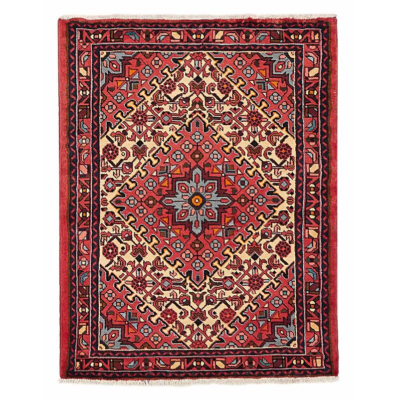 ECARPETGALLERY Hand-knotted Andelz Red Wool Rug - 3'5 x 4'4