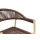 preview thumbnail 26 of 32, Furniture of America Holcomb Modern Wicker Rope Curved Patio Dining Arm Chair