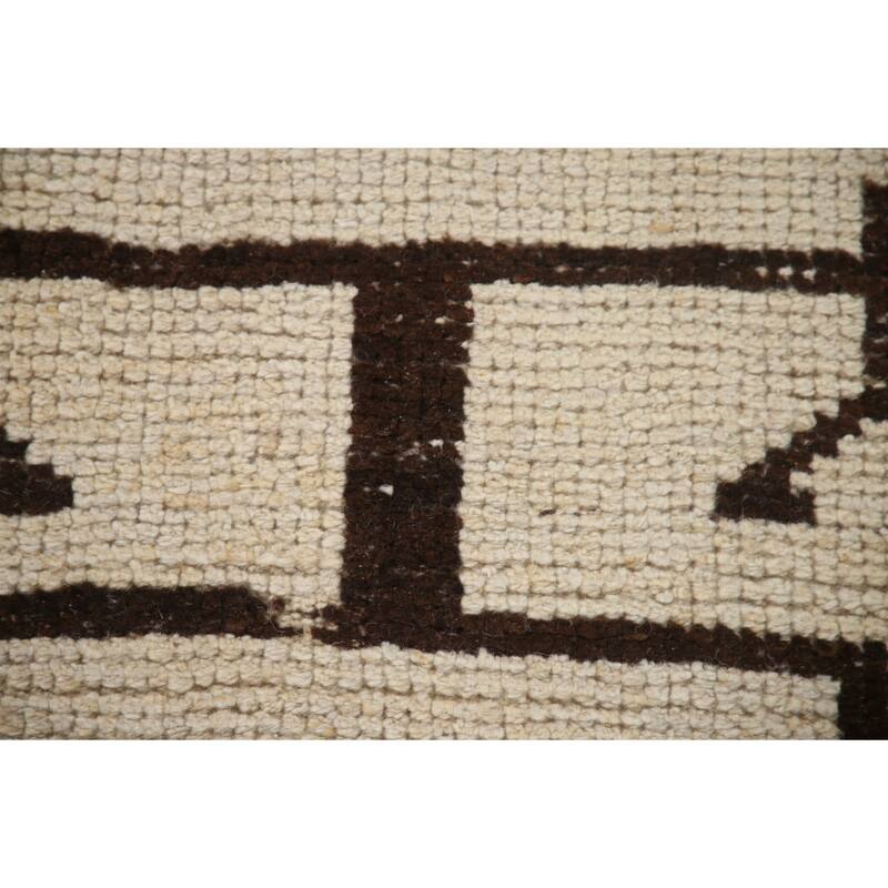 Beige Plush Anatolian Turkish Runner Rug Hand-knotted Wool Carpet - 3'5"x 11'6"