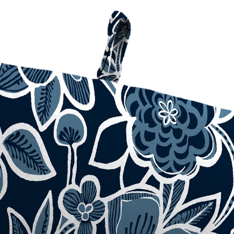 22" x 44" Outdoor Chair Cushion with Ties and Loop - 44'' L x 22'' W x 4'' H