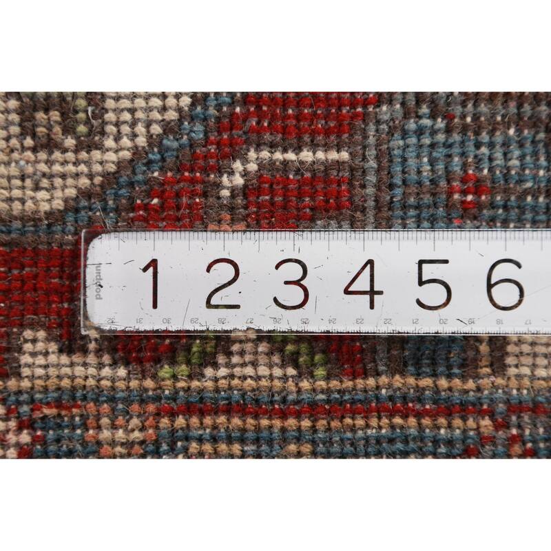 Ivory Heriz Serapi Indian Runner Rug Hand-Knotted Wool Carpet - 2'5"x 8'0"