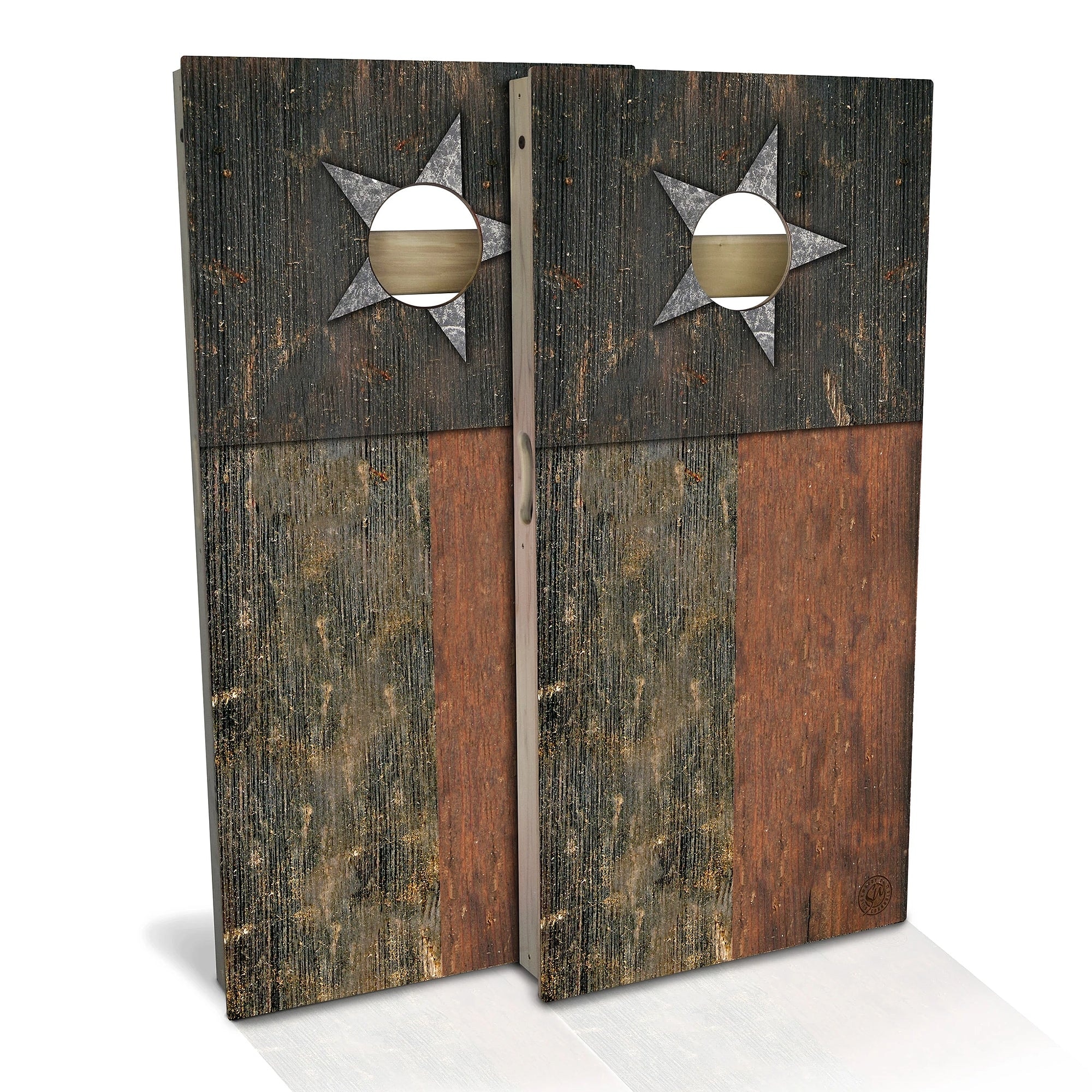 Texas Flag Rustic Outdoor Cornhole Board Set