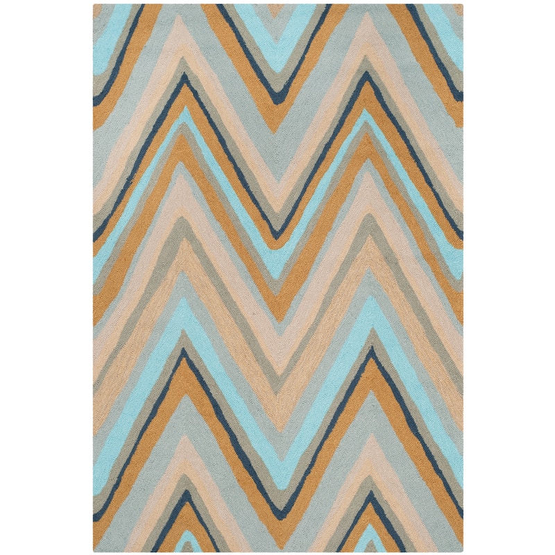 SAFAVIEH Handmade Four Seasons Koreen Floral Rug - 4' x 6' - Green/Multi