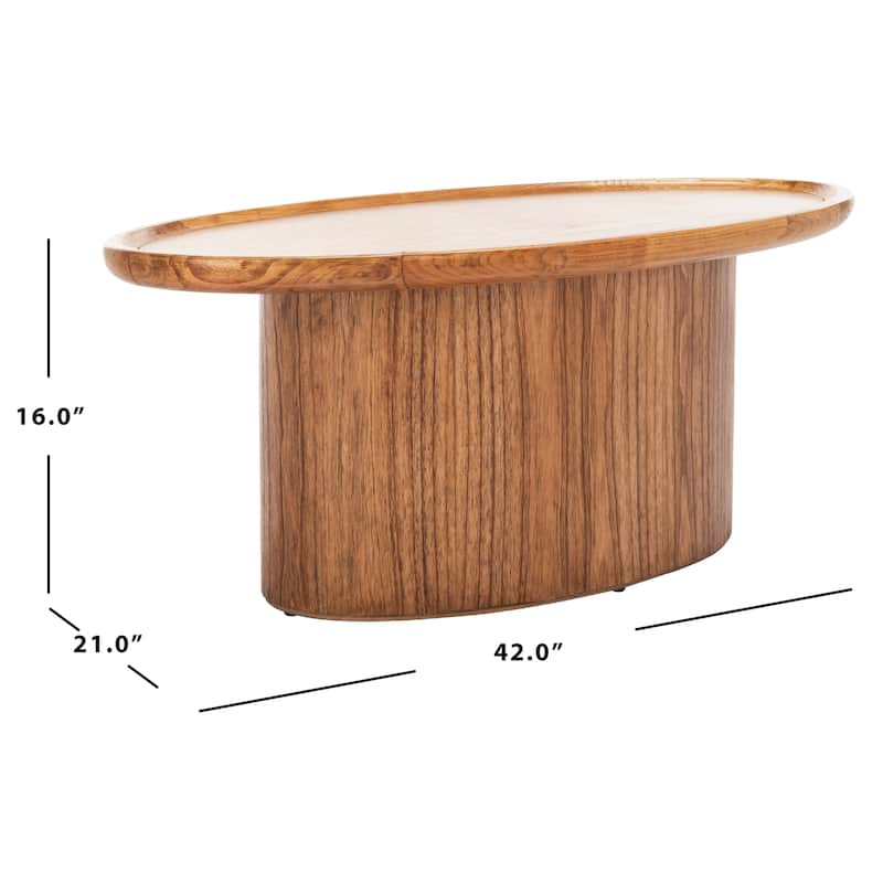SAFAVIEH Rubie Oval Coffee Table - 42" W x 21" L x 16" H - 42Wx21Dx16H